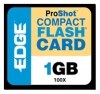 EDGE ProShot 100x CF 1GB Technische Daten, EDGE ProShot 100x CF 1GB Daten, EDGE ProShot 100x CF 1GB Funktionen, EDGE ProShot 100x CF 1GB Bewertung, EDGE ProShot 100x CF 1GB kaufen, EDGE ProShot 100x CF 1GB Preis, EDGE ProShot 100x CF 1GB Speicherkarten