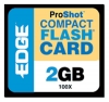 EDGE ProShot 100x CF 2GB Technische Daten, EDGE ProShot 100x CF 2GB Daten, EDGE ProShot 100x CF 2GB Funktionen, EDGE ProShot 100x CF 2GB Bewertung, EDGE ProShot 100x CF 2GB kaufen, EDGE ProShot 100x CF 2GB Preis, EDGE ProShot 100x CF 2GB Speicherkarten