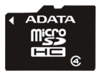 ADATA microSDHC Class 4 4GB Technische Daten, ADATA microSDHC Class 4 4GB Daten, ADATA microSDHC Class 4 4GB Funktionen, ADATA microSDHC Class 4 4GB Bewertung, ADATA microSDHC Class 4 4GB kaufen, ADATA microSDHC Class 4 4GB Preis, ADATA microSDHC Class 4 4GB Speicherkarten
