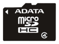 ADATA microSDHC Class 4 8GB Technische Daten, ADATA microSDHC Class 4 8GB Daten, ADATA microSDHC Class 4 8GB Funktionen, ADATA microSDHC Class 4 8GB Bewertung, ADATA microSDHC Class 4 8GB kaufen, ADATA microSDHC Class 4 8GB Preis, ADATA microSDHC Class 4 8GB Speicherkarten