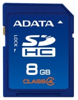 ADATA SDHC Class 4 8GB Technische Daten, ADATA SDHC Class 4 8GB Daten, ADATA SDHC Class 4 8GB Funktionen, ADATA SDHC Class 4 8GB Bewertung, ADATA SDHC Class 4 8GB kaufen, ADATA SDHC Class 4 8GB Preis, ADATA SDHC Class 4 8GB Speicherkarten