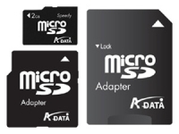 ADATA Speedy microSD 2GB + 2 Adapter Technische Daten, ADATA Speedy microSD 2GB + 2 Adapter Daten, ADATA Speedy microSD 2GB + 2 Adapter Funktionen, ADATA Speedy microSD 2GB + 2 Adapter Bewertung, ADATA Speedy microSD 2GB + 2 Adapter kaufen, ADATA Speedy microSD 2GB + 2 Adapter Preis, ADATA Speedy microSD 2GB + 2 Adapter Speicherkarten