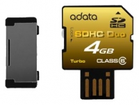ADATA Turbo SDHC Class 6 4GB Duo Technische Daten, ADATA Turbo SDHC Class 6 4GB Duo Daten, ADATA Turbo SDHC Class 6 4GB Duo Funktionen, ADATA Turbo SDHC Class 6 4GB Duo Bewertung, ADATA Turbo SDHC Class 6 4GB Duo kaufen, ADATA Turbo SDHC Class 6 4GB Duo Preis, ADATA Turbo SDHC Class 6 4GB Duo Speicherkarten