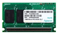 Apacer DDR3 1066 1Gb MicroDIMM Technische Daten, Apacer DDR3 1066 1Gb MicroDIMM Daten, Apacer DDR3 1066 1Gb MicroDIMM Funktionen, Apacer DDR3 1066 1Gb MicroDIMM Bewertung, Apacer DDR3 1066 1Gb MicroDIMM kaufen, Apacer DDR3 1066 1Gb MicroDIMM Preis, Apacer DDR3 1066 1Gb MicroDIMM Speichermodule