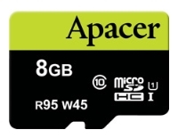 Apacer microSDHC Card Class 10 UHS-I U1 (R95 W45 MB/s) 8GB Technische Daten, Apacer microSDHC Card Class 10 UHS-I U1 (R95 W45 MB/s) 8GB Daten, Apacer microSDHC Card Class 10 UHS-I U1 (R95 W45 MB/s) 8GB Funktionen, Apacer microSDHC Card Class 10 UHS-I U1 (R95 W45 MB/s) 8GB Bewertung, Apacer microSDHC Card Class 10 UHS-I U1 (R95 W45 MB/s) 8GB kaufen, Apacer microSDHC Card Class 10 UHS-I U1 (R95 W45 MB/s) 8GB Preis, Apacer microSDHC Card Class 10 UHS-I U1 (R95 W45 MB/s) 8GB Speicherkarten