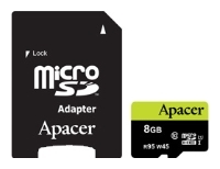 Apacer microSDHC Card Class 10 UHS-I U1 (R95 W45 MB/s) 8GB + SD adapter Technische Daten, Apacer microSDHC Card Class 10 UHS-I U1 (R95 W45 MB/s) 8GB + SD adapter Daten, Apacer microSDHC Card Class 10 UHS-I U1 (R95 W45 MB/s) 8GB + SD adapter Funktionen, Apacer microSDHC Card Class 10 UHS-I U1 (R95 W45 MB/s) 8GB + SD adapter Bewertung, Apacer microSDHC Card Class 10 UHS-I U1 (R95 W45 MB/s) 8GB + SD adapter kaufen, Apacer microSDHC Card Class 10 UHS-I U1 (R95 W45 MB/s) 8GB + SD adapter Preis, Apacer microSDHC Card Class 10 UHS-I U1 (R95 W45 MB/s) 8GB + SD adapter Speicherkarten