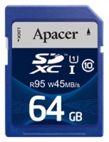 Apacer SDXC Class 10 UHS-I U1 (R95 W45 MB/s) 64GB Technische Daten, Apacer SDXC Class 10 UHS-I U1 (R95 W45 MB/s) 64GB Daten, Apacer SDXC Class 10 UHS-I U1 (R95 W45 MB/s) 64GB Funktionen, Apacer SDXC Class 10 UHS-I U1 (R95 W45 MB/s) 64GB Bewertung, Apacer SDXC Class 10 UHS-I U1 (R95 W45 MB/s) 64GB kaufen, Apacer SDXC Class 10 UHS-I U1 (R95 W45 MB/s) 64GB Preis, Apacer SDXC Class 10 UHS-I U1 (R95 W45 MB/s) 64GB Speicherkarten