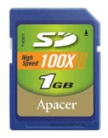 Apacer Secure Digital Card 100x 1GB Technische Daten, Apacer Secure Digital Card 100x 1GB Daten, Apacer Secure Digital Card 100x 1GB Funktionen, Apacer Secure Digital Card 100x 1GB Bewertung, Apacer Secure Digital Card 100x 1GB kaufen, Apacer Secure Digital Card 100x 1GB Preis, Apacer Secure Digital Card 100x 1GB Speicherkarten