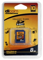 Dicom SDHC Class 6 8GB Technische Daten, Dicom SDHC Class 6 8GB Daten, Dicom SDHC Class 6 8GB Funktionen, Dicom SDHC Class 6 8GB Bewertung, Dicom SDHC Class 6 8GB kaufen, Dicom SDHC Class 6 8GB Preis, Dicom SDHC Class 6 8GB Speicherkarten