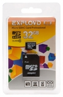 EXPLOYD 32GB microSDHC Class 10 + SD adapter Technische Daten, EXPLOYD 32GB microSDHC Class 10 + SD adapter Daten, EXPLOYD 32GB microSDHC Class 10 + SD adapter Funktionen, EXPLOYD 32GB microSDHC Class 10 + SD adapter Bewertung, EXPLOYD 32GB microSDHC Class 10 + SD adapter kaufen, EXPLOYD 32GB microSDHC Class 10 + SD adapter Preis, EXPLOYD 32GB microSDHC Class 10 + SD adapter Speicherkarten