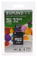 EXPLOYD 32GB microSDHC Class 4 + SD adapter Technische Daten, EXPLOYD 32GB microSDHC Class 4 + SD adapter Daten, EXPLOYD 32GB microSDHC Class 4 + SD adapter Funktionen, EXPLOYD 32GB microSDHC Class 4 + SD adapter Bewertung, EXPLOYD 32GB microSDHC Class 4 + SD adapter kaufen, EXPLOYD 32GB microSDHC Class 4 + SD adapter Preis, EXPLOYD 32GB microSDHC Class 4 + SD adapter Speicherkarten