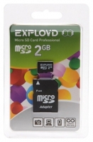 EXPLOYD microSD 2GB + SD adapter Technische Daten, EXPLOYD microSD 2GB + SD adapter Daten, EXPLOYD microSD 2GB + SD adapter Funktionen, EXPLOYD microSD 2GB + SD adapter Bewertung, EXPLOYD microSD 2GB + SD adapter kaufen, EXPLOYD microSD 2GB + SD adapter Preis, EXPLOYD microSD 2GB + SD adapter Speicherkarten