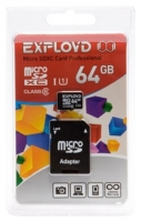 EXPLOYD microSDXC Class 6 UHS-I U1 64GB + SD adapter Technische Daten, EXPLOYD microSDXC Class 6 UHS-I U1 64GB + SD adapter Daten, EXPLOYD microSDXC Class 6 UHS-I U1 64GB + SD adapter Funktionen, EXPLOYD microSDXC Class 6 UHS-I U1 64GB + SD adapter Bewertung, EXPLOYD microSDXC Class 6 UHS-I U1 64GB + SD adapter kaufen, EXPLOYD microSDXC Class 6 UHS-I U1 64GB + SD adapter Preis, EXPLOYD microSDXC Class 6 UHS-I U1 64GB + SD adapter Speicherkarten