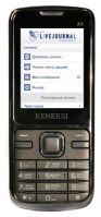 KENEKSI X3 Technische Daten, KENEKSI X3 Daten, KENEKSI X3 Funktionen, KENEKSI X3 Bewertung, KENEKSI X3 kaufen, KENEKSI X3 Preis, KENEKSI X3 Handys