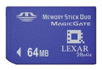 Lexar Memory Stick Duo 64MB Technische Daten, Lexar Memory Stick Duo 64MB Daten, Lexar Memory Stick Duo 64MB Funktionen, Lexar Memory Stick Duo 64MB Bewertung, Lexar Memory Stick Duo 64MB kaufen, Lexar Memory Stick Duo 64MB Preis, Lexar Memory Stick Duo 64MB Speicherkarten