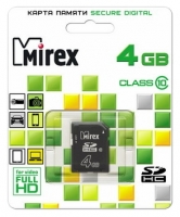 Mirex 4GB SDHC Class 10 Technische Daten, Mirex 4GB SDHC Class 10 Daten, Mirex 4GB SDHC Class 10 Funktionen, Mirex 4GB SDHC Class 10 Bewertung, Mirex 4GB SDHC Class 10 kaufen, Mirex 4GB SDHC Class 10 Preis, Mirex 4GB SDHC Class 10 Speicherkarten