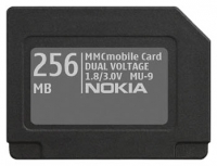 Nokia MU-9 256Mb Technische Daten, Nokia MU-9 256Mb Daten, Nokia MU-9 256Mb Funktionen, Nokia MU-9 256Mb Bewertung, Nokia MU-9 256Mb kaufen, Nokia MU-9 256Mb Preis, Nokia MU-9 256Mb Speicherkarten
