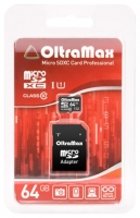 OltraMax microSDXC Class 10 UHS-1 64GB + SD adapter Technische Daten, OltraMax microSDXC Class 10 UHS-1 64GB + SD adapter Daten, OltraMax microSDXC Class 10 UHS-1 64GB + SD adapter Funktionen, OltraMax microSDXC Class 10 UHS-1 64GB + SD adapter Bewertung, OltraMax microSDXC Class 10 UHS-1 64GB + SD adapter kaufen, OltraMax microSDXC Class 10 UHS-1 64GB + SD adapter Preis, OltraMax microSDXC Class 10 UHS-1 64GB + SD adapter Speicherkarten