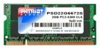 Patriot Memory PSD22G6672S Technische Daten, Patriot Memory PSD22G6672S Daten, Patriot Memory PSD22G6672S Funktionen, Patriot Memory PSD22G6672S Bewertung, Patriot Memory PSD22G6672S kaufen, Patriot Memory PSD22G6672S Preis, Patriot Memory PSD22G6672S Speichermodule