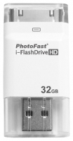 PhotoFast i-FlashDrive HD 32GB Technische Daten, PhotoFast i-FlashDrive HD 32GB Daten, PhotoFast i-FlashDrive HD 32GB Funktionen, PhotoFast i-FlashDrive HD 32GB Bewertung, PhotoFast i-FlashDrive HD 32GB kaufen, PhotoFast i-FlashDrive HD 32GB Preis, PhotoFast i-FlashDrive HD 32GB USB Flash-Laufwerk
