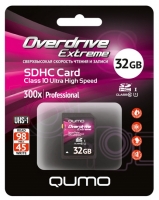Qumo Overdrive Extreme SDHC Class 10 UHS-I U1 32GB Technische Daten, Qumo Overdrive Extreme SDHC Class 10 UHS-I U1 32GB Daten, Qumo Overdrive Extreme SDHC Class 10 UHS-I U1 32GB Funktionen, Qumo Overdrive Extreme SDHC Class 10 UHS-I U1 32GB Bewertung, Qumo Overdrive Extreme SDHC Class 10 UHS-I U1 32GB kaufen, Qumo Overdrive Extreme SDHC Class 10 UHS-I U1 32GB Preis, Qumo Overdrive Extreme SDHC Class 10 UHS-I U1 32GB Speicherkarten
