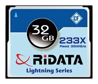 RiDATA Compact Flash 233X 32Gb Technische Daten, RiDATA Compact Flash 233X 32Gb Daten, RiDATA Compact Flash 233X 32Gb Funktionen, RiDATA Compact Flash 233X 32Gb Bewertung, RiDATA Compact Flash 233X 32Gb kaufen, RiDATA Compact Flash 233X 32Gb Preis, RiDATA Compact Flash 233X 32Gb Speicherkarten