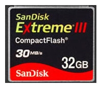Sandisk Extreme III 30MB/s CompactFlash 32GB Technische Daten, Sandisk Extreme III 30MB/s CompactFlash 32GB Daten, Sandisk Extreme III 30MB/s CompactFlash 32GB Funktionen, Sandisk Extreme III 30MB/s CompactFlash 32GB Bewertung, Sandisk Extreme III 30MB/s CompactFlash 32GB kaufen, Sandisk Extreme III 30MB/s CompactFlash 32GB Preis, Sandisk Extreme III 30MB/s CompactFlash 32GB Speicherkarten