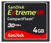 Sandisk Extreme III 30MB/s CompactFlash 4GB Technische Daten, Sandisk Extreme III 30MB/s CompactFlash 4GB Daten, Sandisk Extreme III 30MB/s CompactFlash 4GB Funktionen, Sandisk Extreme III 30MB/s CompactFlash 4GB Bewertung, Sandisk Extreme III 30MB/s CompactFlash 4GB kaufen, Sandisk Extreme III 30MB/s CompactFlash 4GB Preis, Sandisk Extreme III 30MB/s CompactFlash 4GB Speicherkarten
