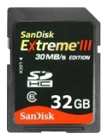 Sandisk Extreme III 30MB/s Edition SDHC 32Gb Technische Daten, Sandisk Extreme III 30MB/s Edition SDHC 32Gb Daten, Sandisk Extreme III 30MB/s Edition SDHC 32Gb Funktionen, Sandisk Extreme III 30MB/s Edition SDHC 32Gb Bewertung, Sandisk Extreme III 30MB/s Edition SDHC 32Gb kaufen, Sandisk Extreme III 30MB/s Edition SDHC 32Gb Preis, Sandisk Extreme III 30MB/s Edition SDHC 32Gb Speicherkarten