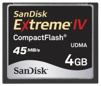 Sandisk Extreme IV 45MB/s Edition CompactFlash 4GB Technische Daten, Sandisk Extreme IV 45MB/s Edition CompactFlash 4GB Daten, Sandisk Extreme IV 45MB/s Edition CompactFlash 4GB Funktionen, Sandisk Extreme IV 45MB/s Edition CompactFlash 4GB Bewertung, Sandisk Extreme IV 45MB/s Edition CompactFlash 4GB kaufen, Sandisk Extreme IV 45MB/s Edition CompactFlash 4GB Preis, Sandisk Extreme IV 45MB/s Edition CompactFlash 4GB Speicherkarten