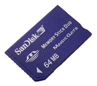 Sandisk MemoryStick Duo 64 Mb Technische Daten, Sandisk MemoryStick Duo 64 Mb Daten, Sandisk MemoryStick Duo 64 Mb Funktionen, Sandisk MemoryStick Duo 64 Mb Bewertung, Sandisk MemoryStick Duo 64 Mb kaufen, Sandisk MemoryStick Duo 64 Mb Preis, Sandisk MemoryStick Duo 64 Mb Speicherkarten