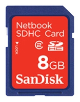 Sandisk Netbook SDHC 8GB Technische Daten, Sandisk Netbook SDHC 8GB Daten, Sandisk Netbook SDHC 8GB Funktionen, Sandisk Netbook SDHC 8GB Bewertung, Sandisk Netbook SDHC 8GB kaufen, Sandisk Netbook SDHC 8GB Preis, Sandisk Netbook SDHC 8GB Speicherkarten