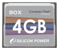 Silicon Power 80X Ultimate CF Card 4GB Technische Daten, Silicon Power 80X Ultimate CF Card 4GB Daten, Silicon Power 80X Ultimate CF Card 4GB Funktionen, Silicon Power 80X Ultimate CF Card 4GB Bewertung, Silicon Power 80X Ultimate CF Card 4GB kaufen, Silicon Power 80X Ultimate CF Card 4GB Preis, Silicon Power 80X Ultimate CF Card 4GB Speicherkarten