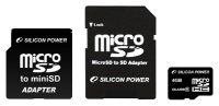 Silicon Power micro SDHC Card 4GB Class 4 Dual-Adapter-Pack Technische Daten, Silicon Power micro SDHC Card 4GB Class 4 Dual-Adapter-Pack Daten, Silicon Power micro SDHC Card 4GB Class 4 Dual-Adapter-Pack Funktionen, Silicon Power micro SDHC Card 4GB Class 4 Dual-Adapter-Pack Bewertung, Silicon Power micro SDHC Card 4GB Class 4 Dual-Adapter-Pack kaufen, Silicon Power micro SDHC Card 4GB Class 4 Dual-Adapter-Pack Preis, Silicon Power micro SDHC Card 4GB Class 4 Dual-Adapter-Pack Speicherkarten