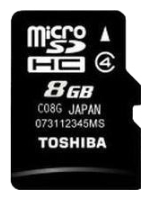 Toshiba SD-C08GJ + SD adapter Technische Daten, Toshiba SD-C08GJ + SD adapter Daten, Toshiba SD-C08GJ + SD adapter Funktionen, Toshiba SD-C08GJ + SD adapter Bewertung, Toshiba SD-C08GJ + SD adapter kaufen, Toshiba SD-C08GJ + SD adapter Preis, Toshiba SD-C08GJ + SD adapter Speicherkarten