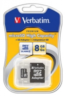 Verbatim microSDHC Class 4 8GB + SD-Adapter Technische Daten, Verbatim microSDHC Class 4 8GB + SD-Adapter Daten, Verbatim microSDHC Class 4 8GB + SD-Adapter Funktionen, Verbatim microSDHC Class 4 8GB + SD-Adapter Bewertung, Verbatim microSDHC Class 4 8GB + SD-Adapter kaufen, Verbatim microSDHC Class 4 8GB + SD-Adapter Preis, Verbatim microSDHC Class 4 8GB + SD-Adapter Speicherkarten